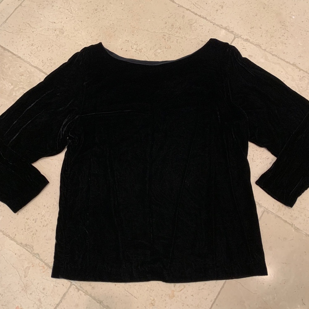 Kathleen Sommers Black Velvet Top